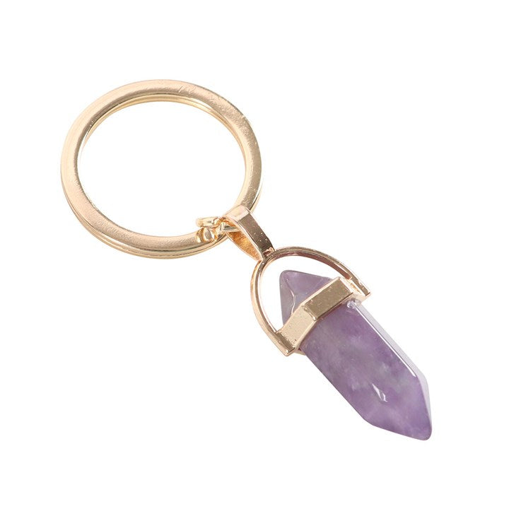 Amethyst Crystal Keyring