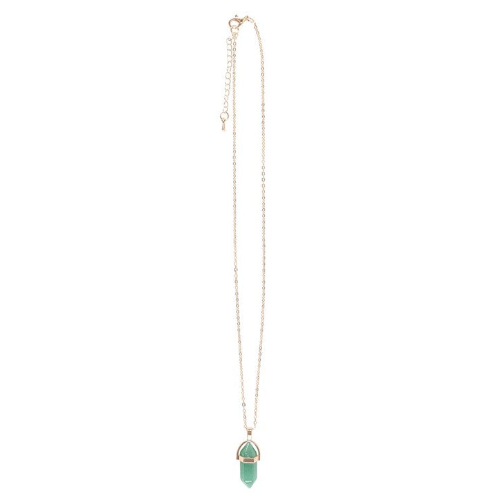 Aventurine Crystal Pendant Necklace