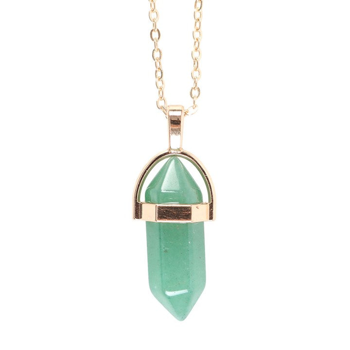 Aventurine Crystal Pendant Necklace