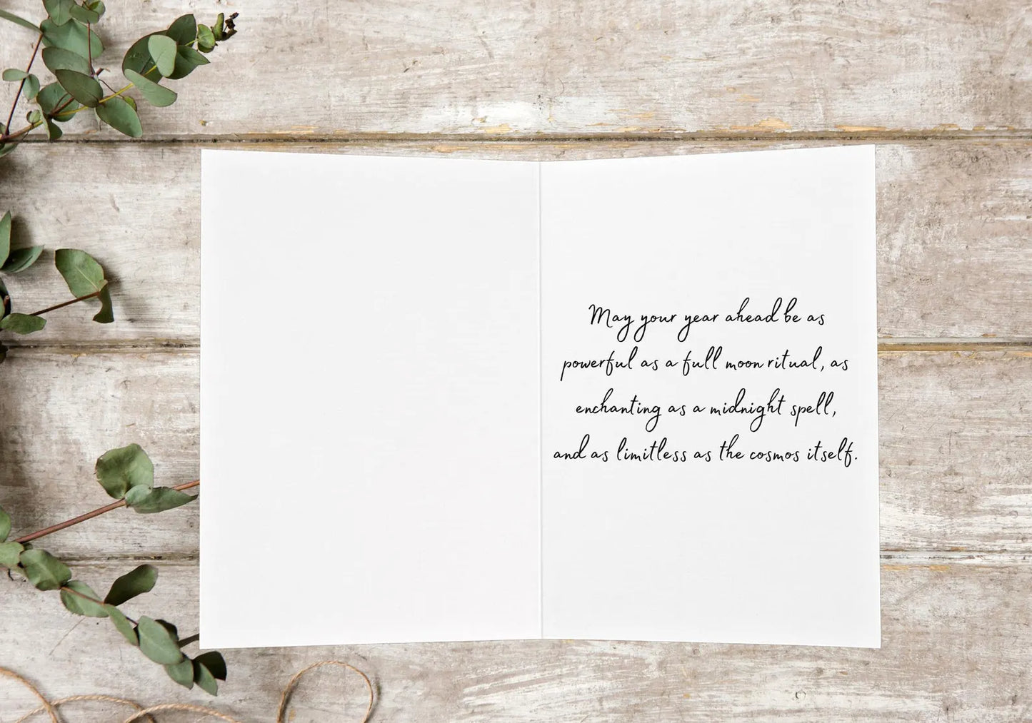 Blessed Be Mystical Moon and Owl Greeting Card