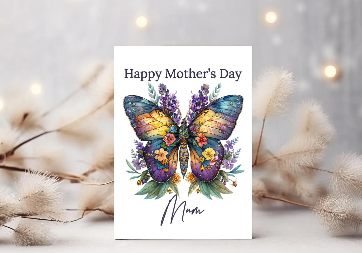 Elegant Butterfly Design Mother’s Day Card