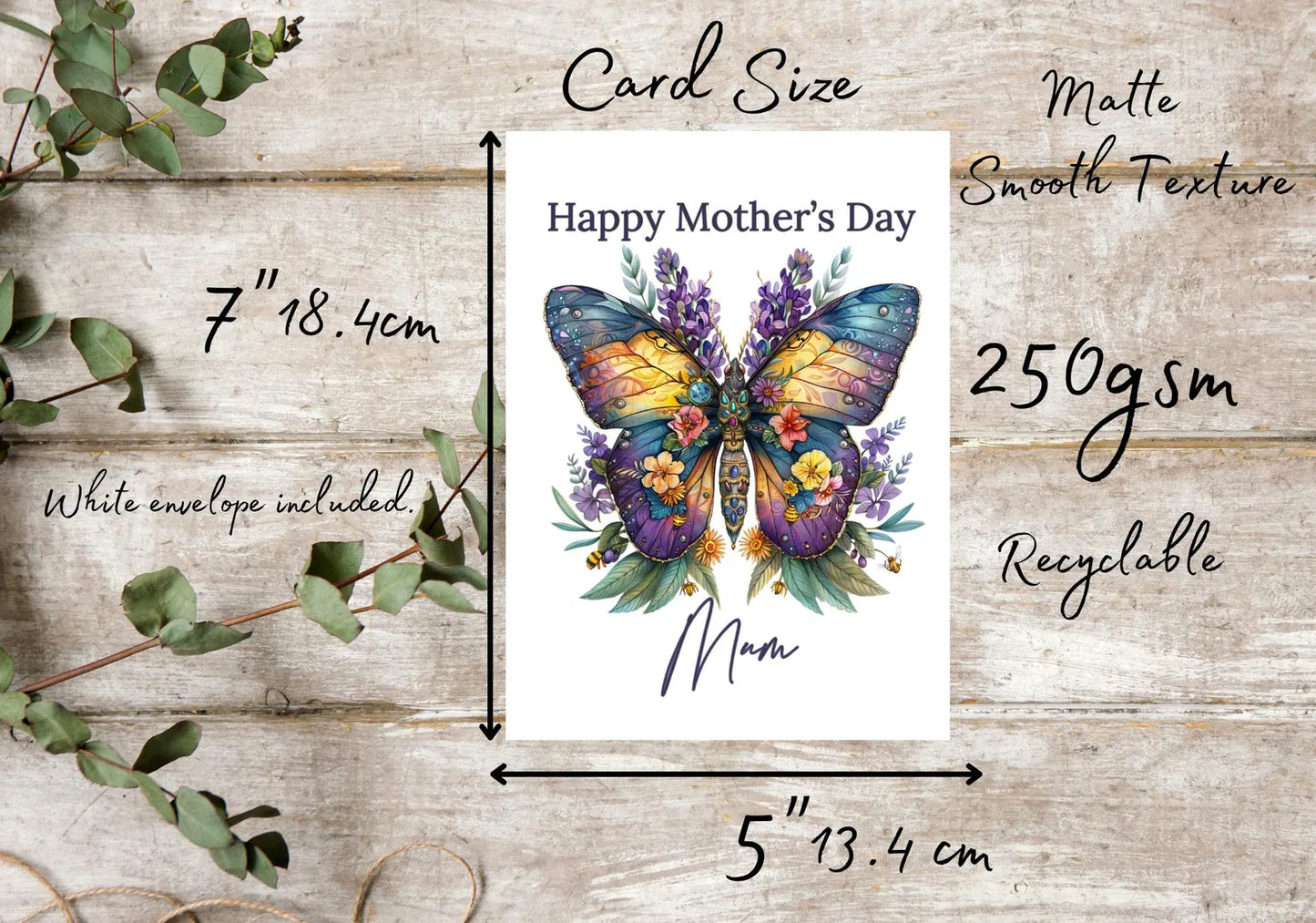 Elegant Butterfly Design Mother’s Day Card