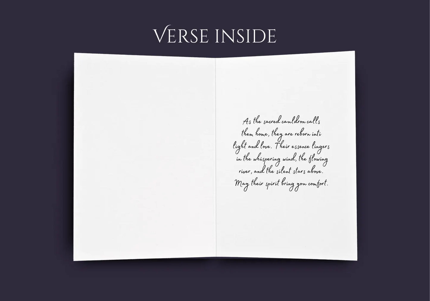 Cauldron Sympathy Card