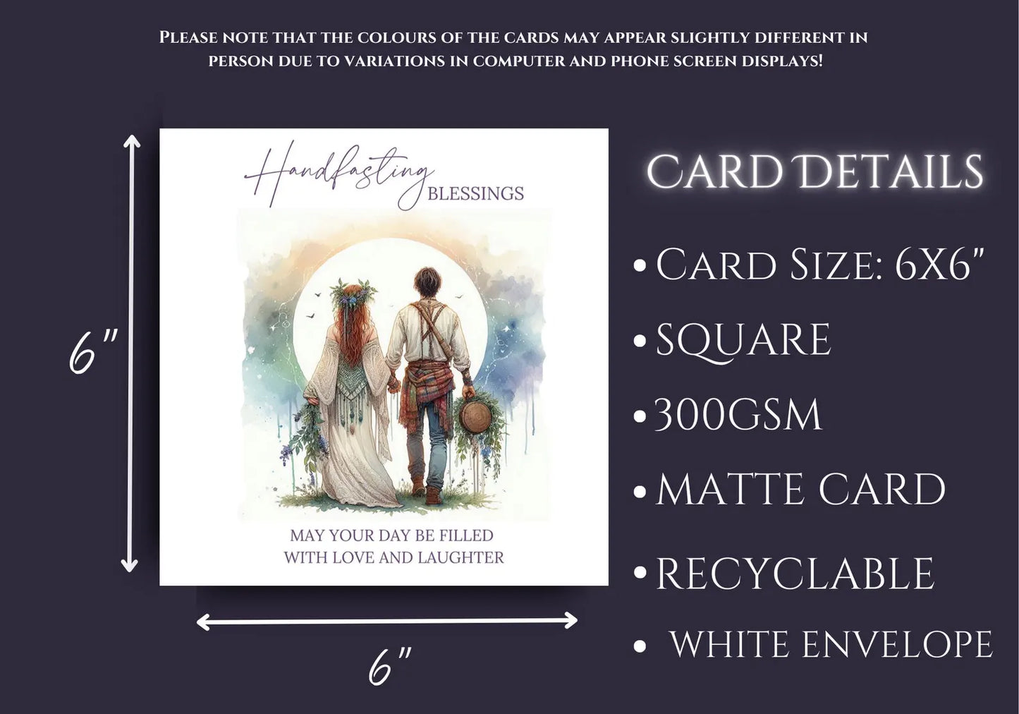 Handfasting Blessings Card