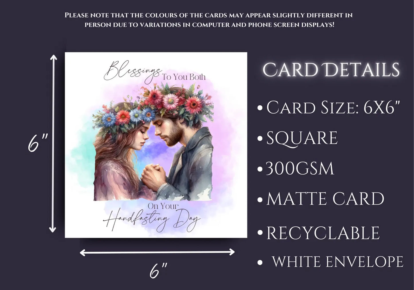 Handfasting Blessings Card To you both