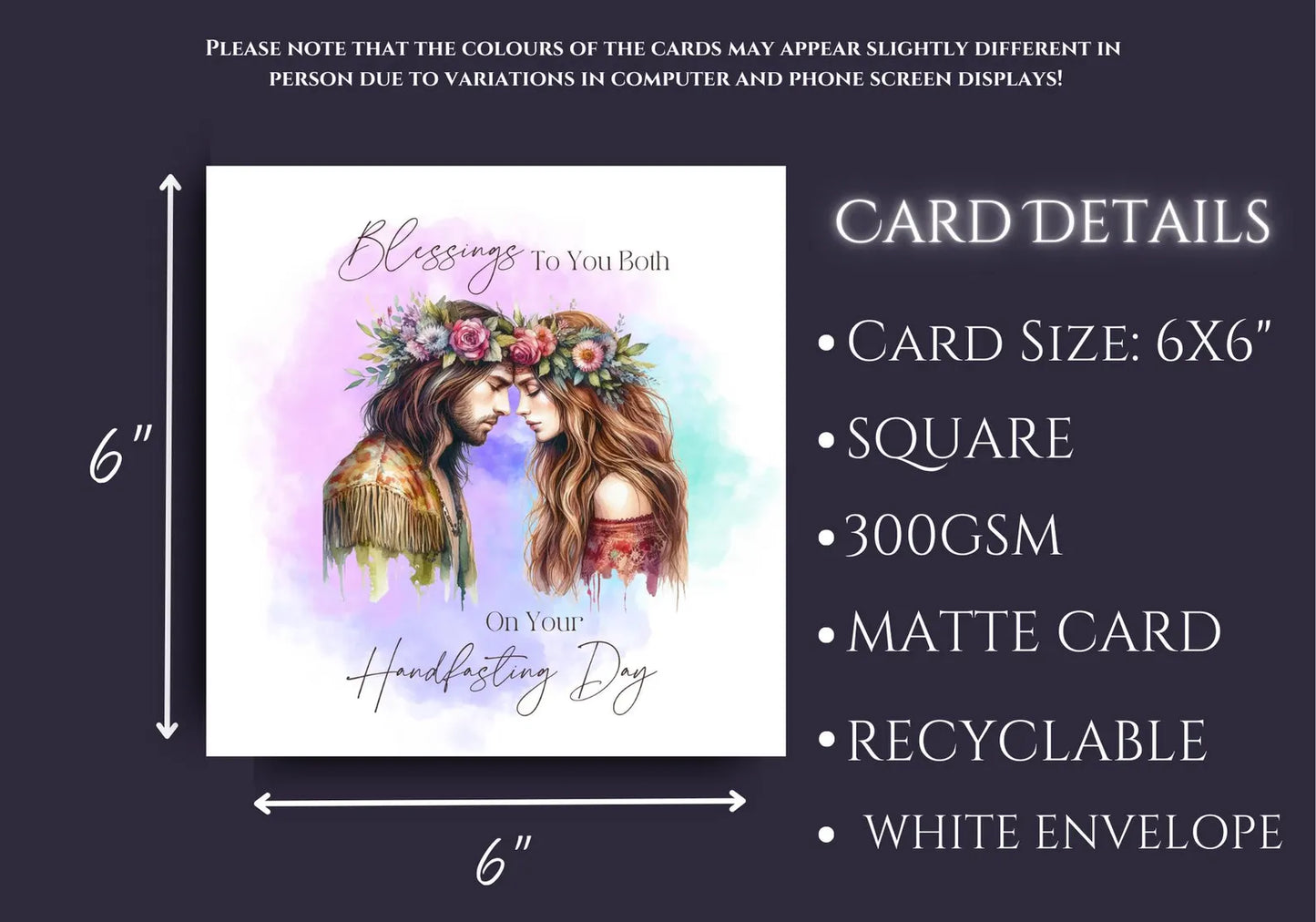 Handfasting Blessings Card