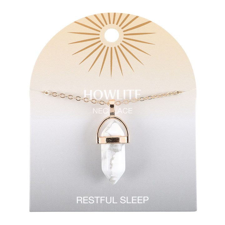 Howlite Crystal Pendant Necklace