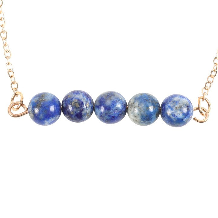Lapis Lazuli Crystal Beaded Chain Bracelet