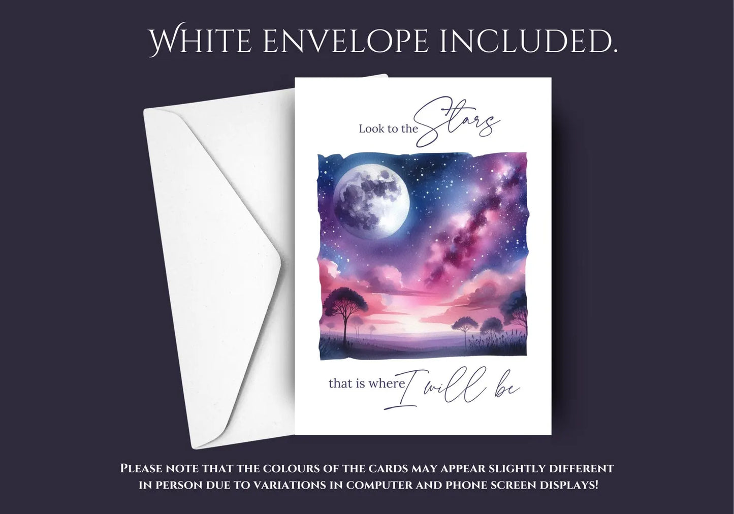 Moon and Stars Bereavement Card