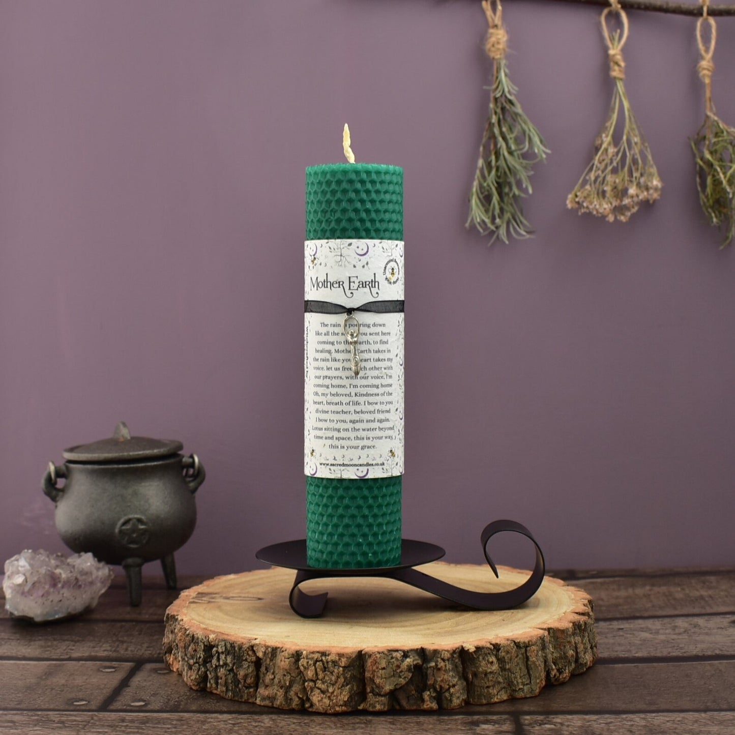 Mother Earth Beeswax Ritual Pillar Candle