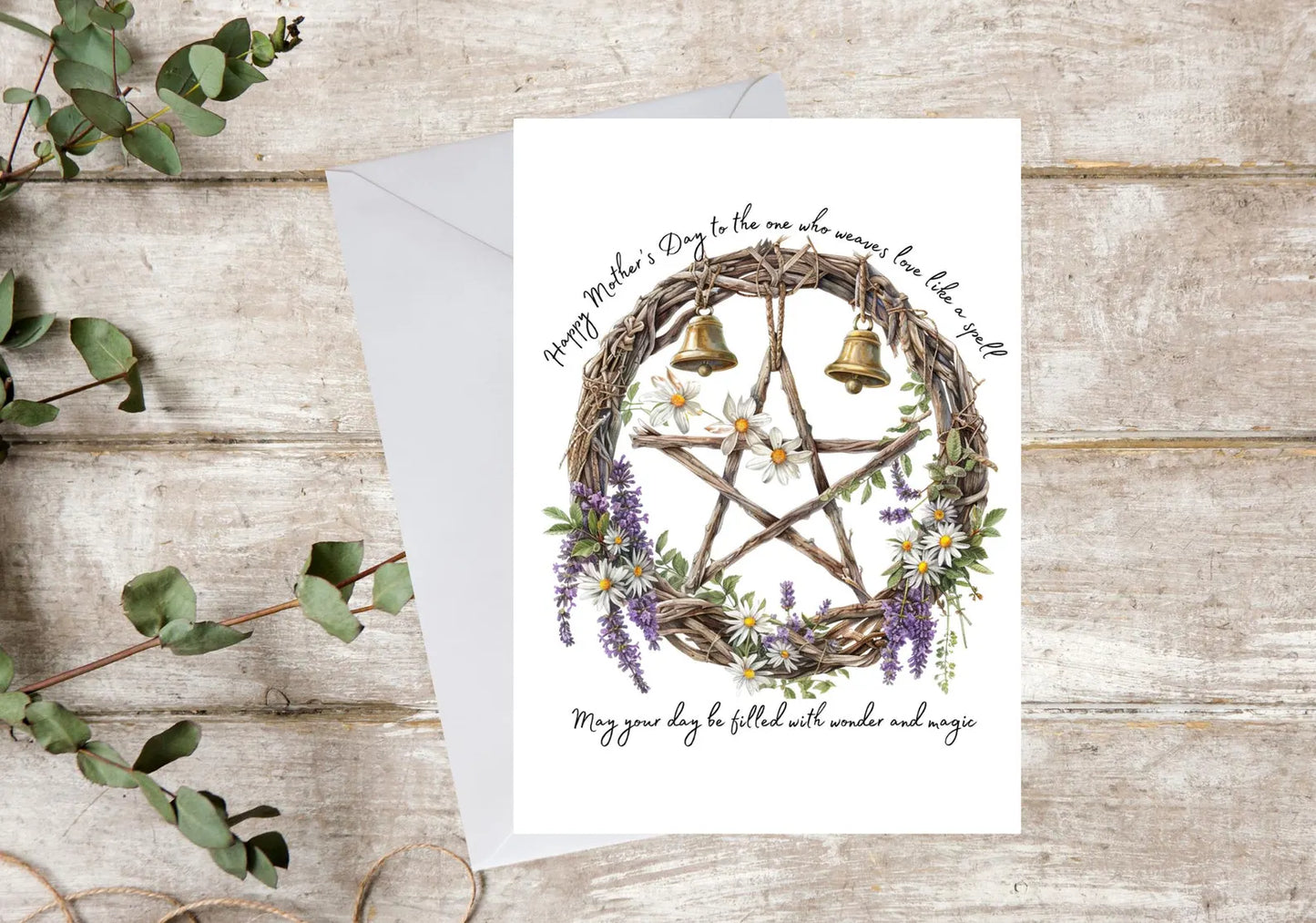Pentagram Wreath Design Mother’s Day Card