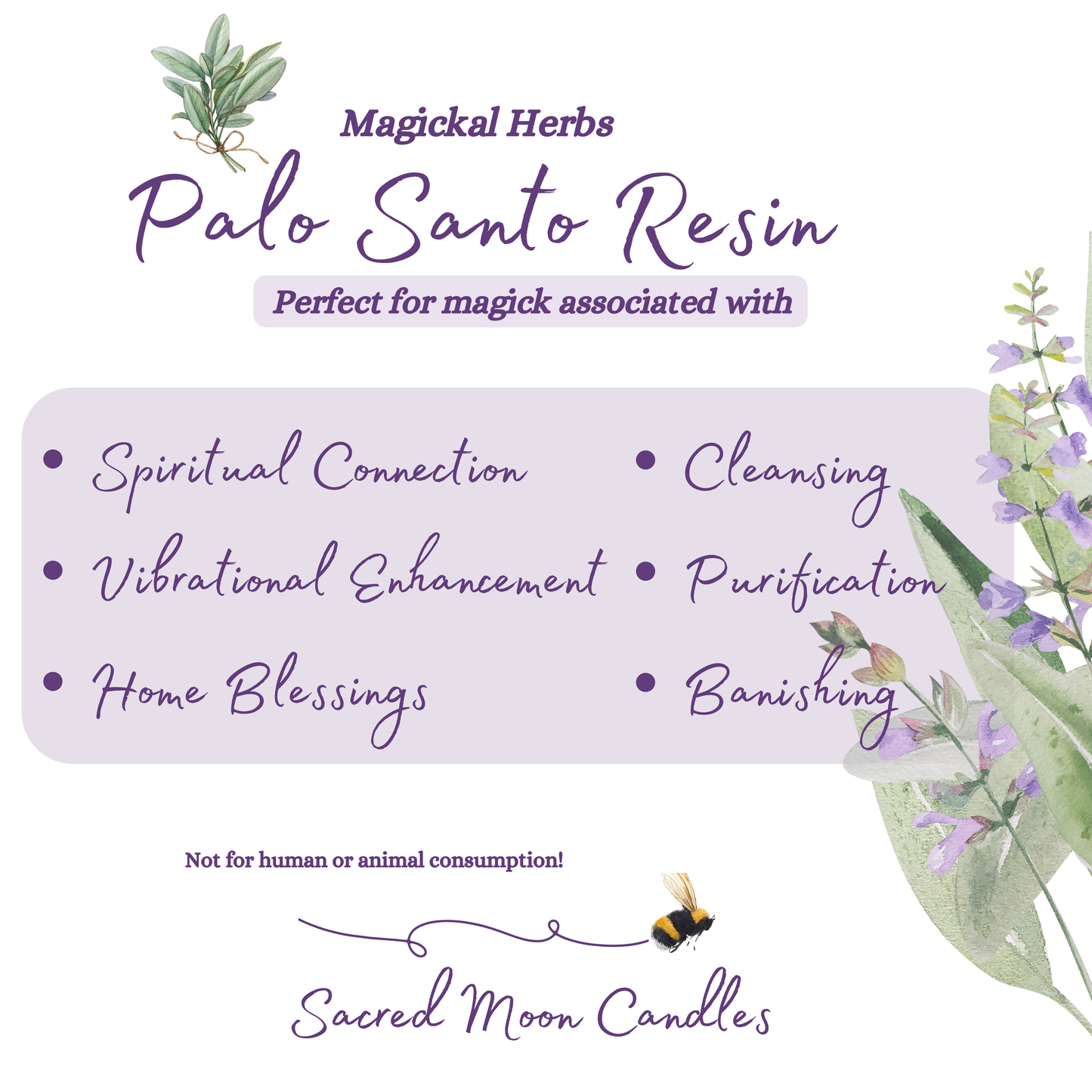 Palo Santo Resin perfect for witchcraft home blessing rituals and spiritual well-being