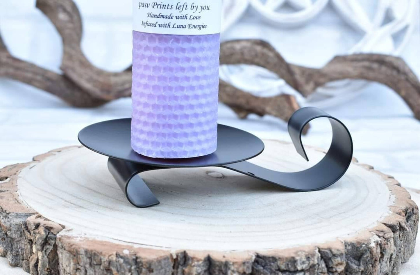 Paw Prints Remembrance Beeswax Candle