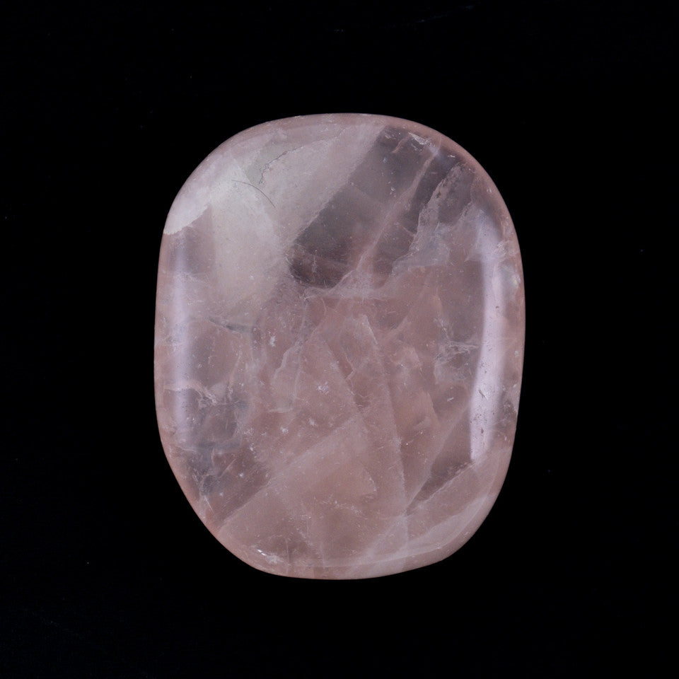 Rose Quartz Crystal Palm Stone