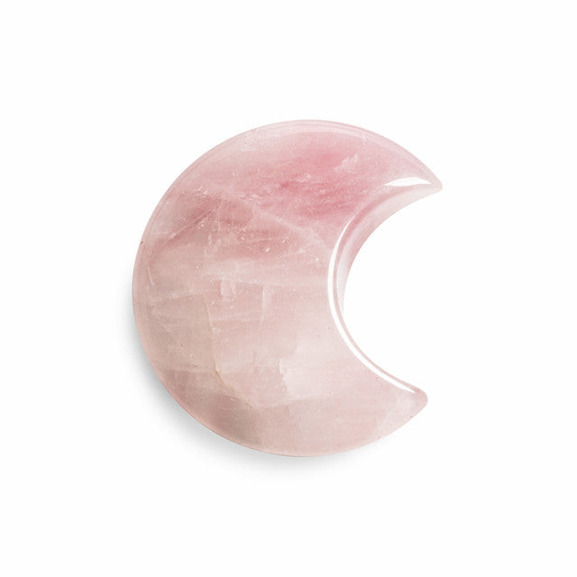 Rose Quartz Crystal Moon