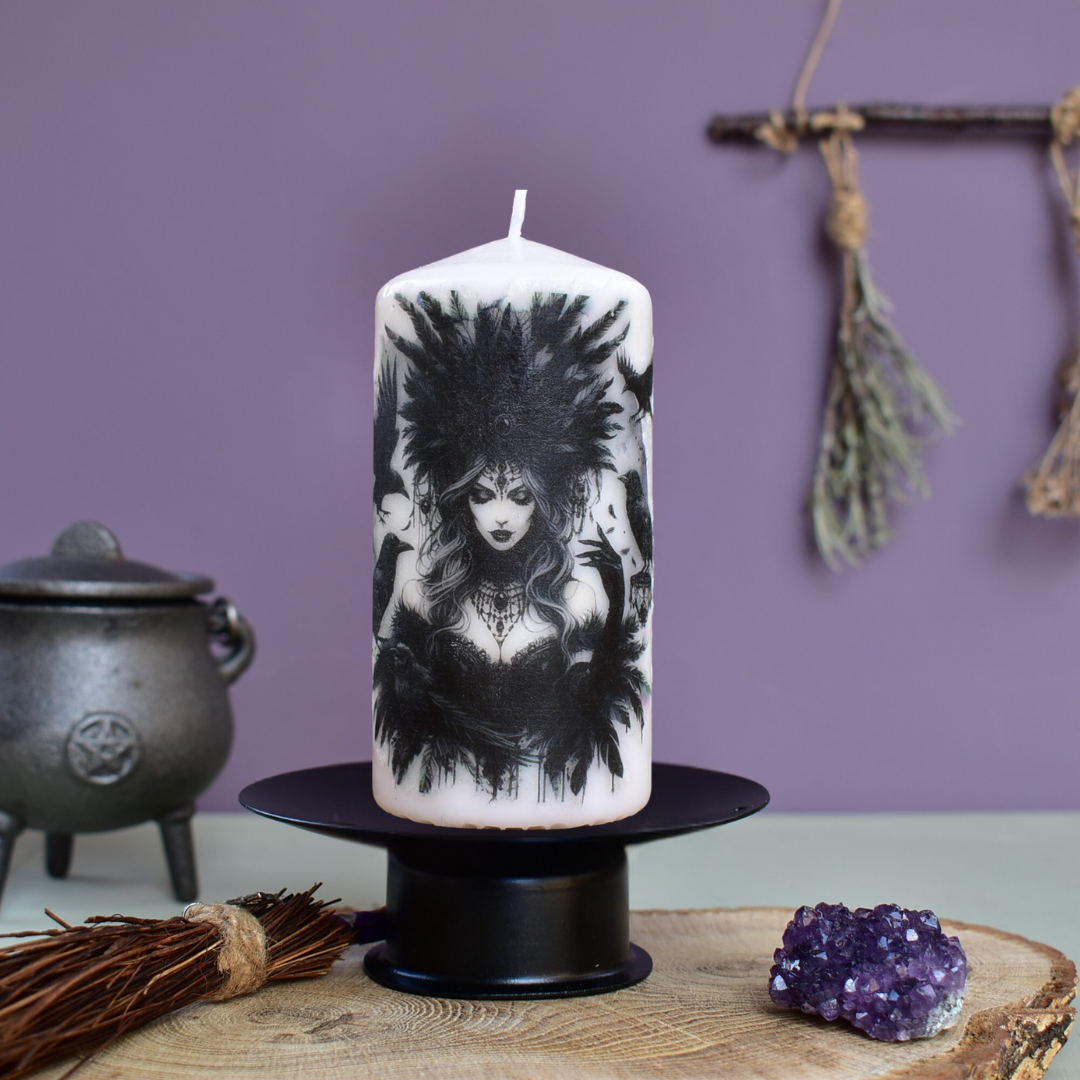 Goddess Morrigan Ritual Candle