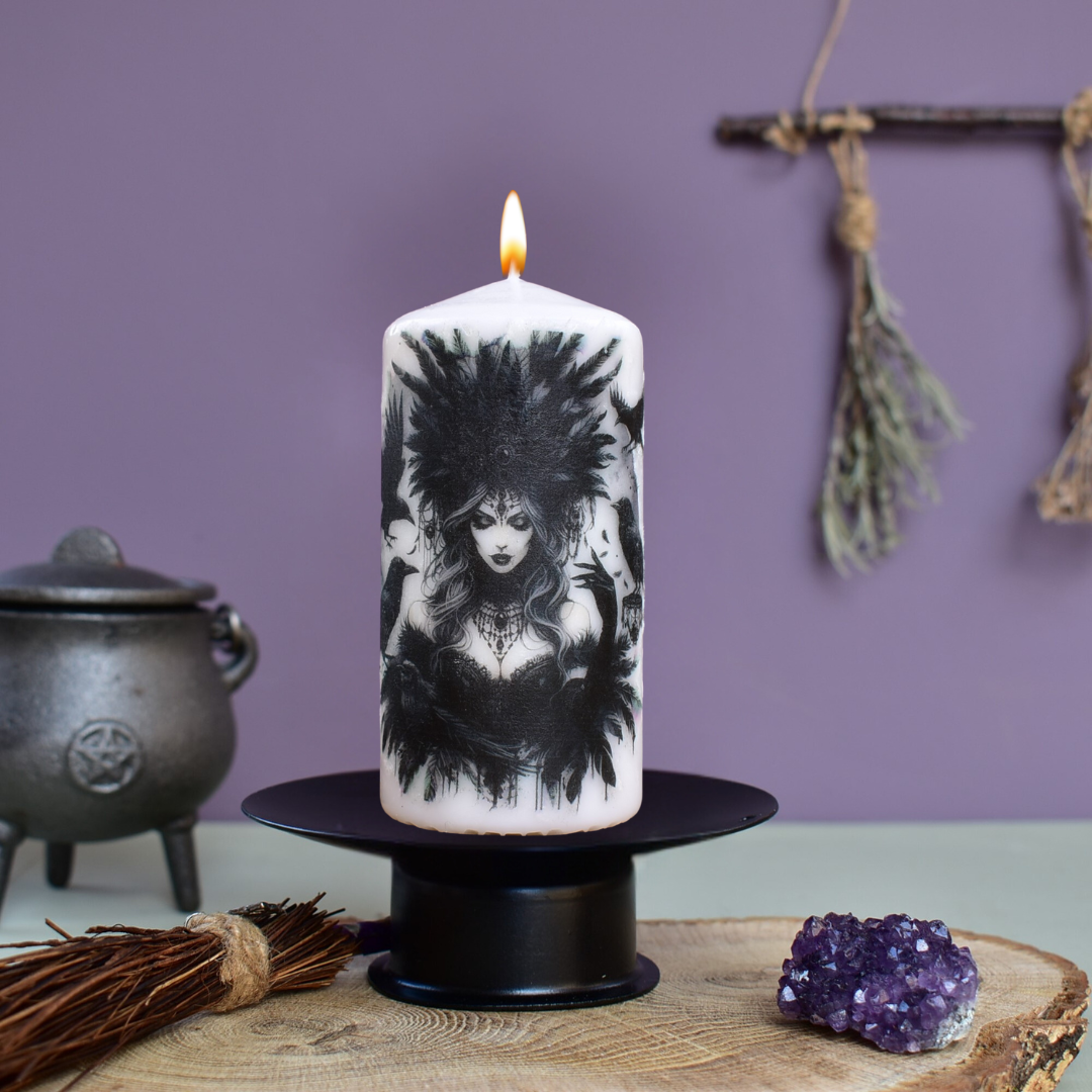 Goddess Morrigan Ritual Candle