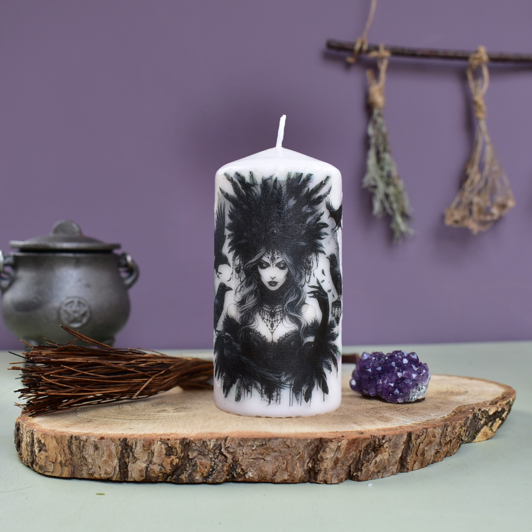 Goddess Morrigan Ritual Candle