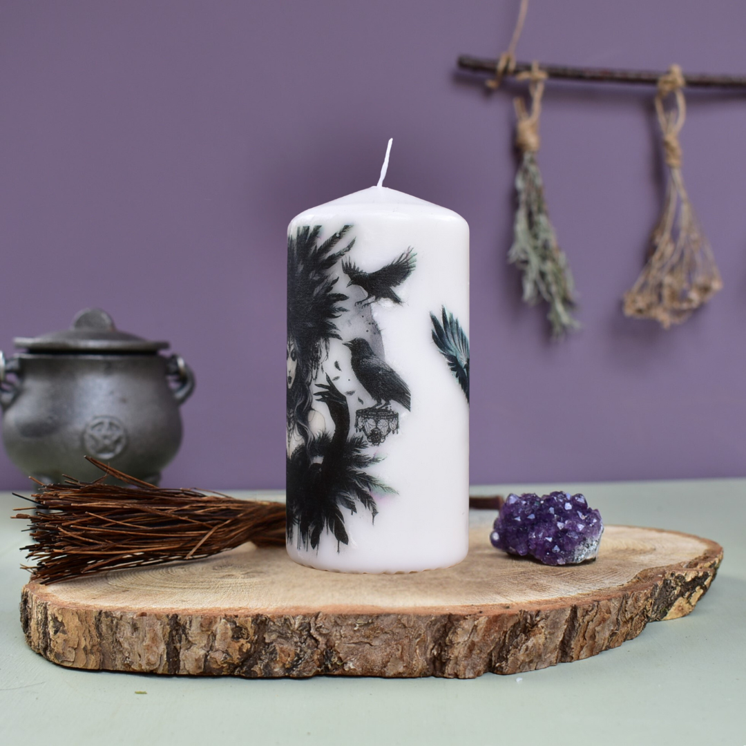 Goddess Morrigan Ritual Candle