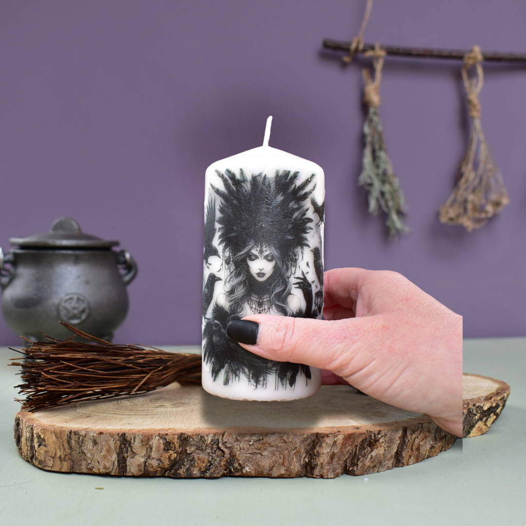 Goddess Morrigan Ritual Candle