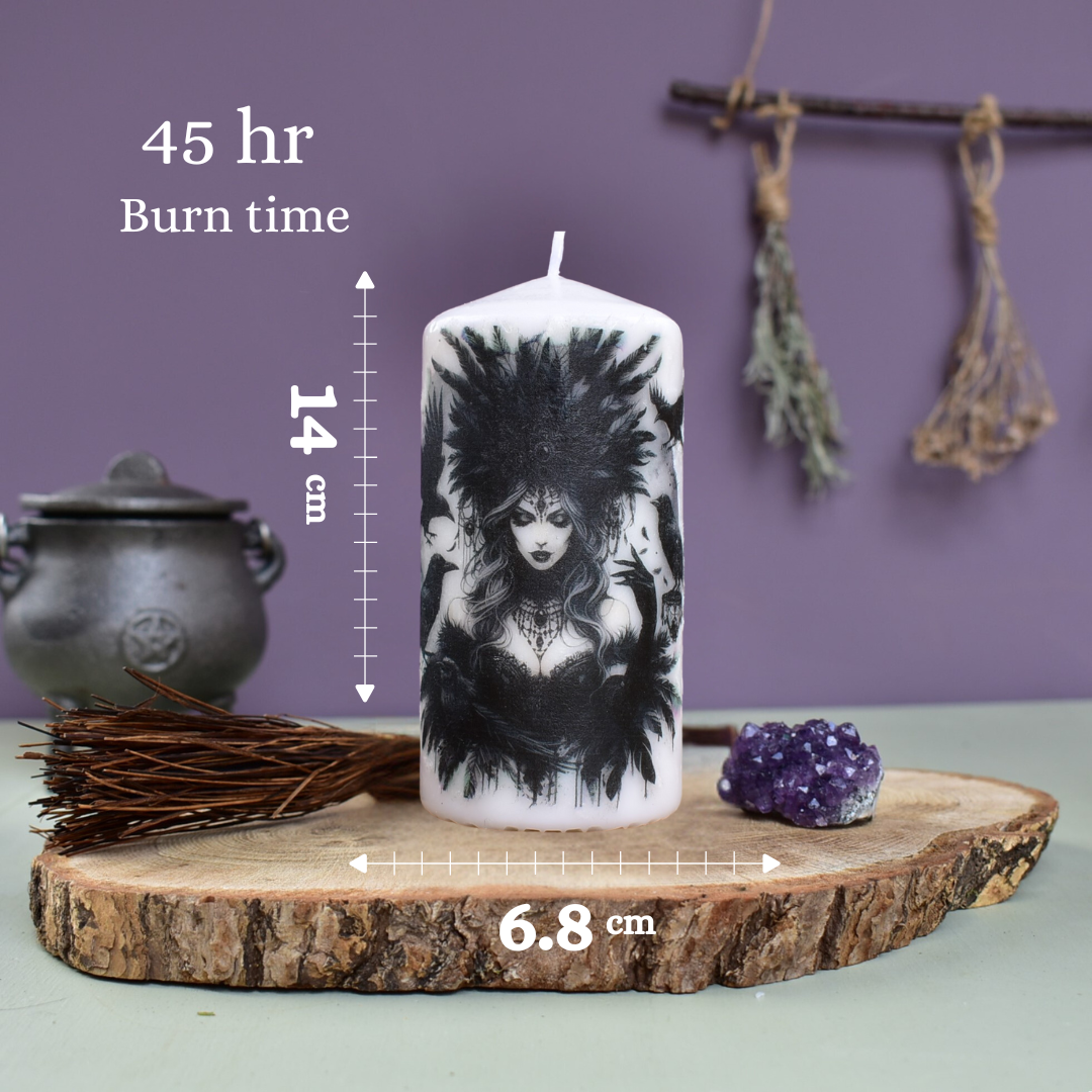 Goddess Morrigan Ritual Candle