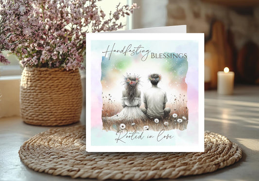 Blessed Be on your Handfasting Day Blessings Card.