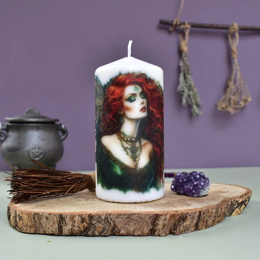 Goddess Brigid Decorative Candle