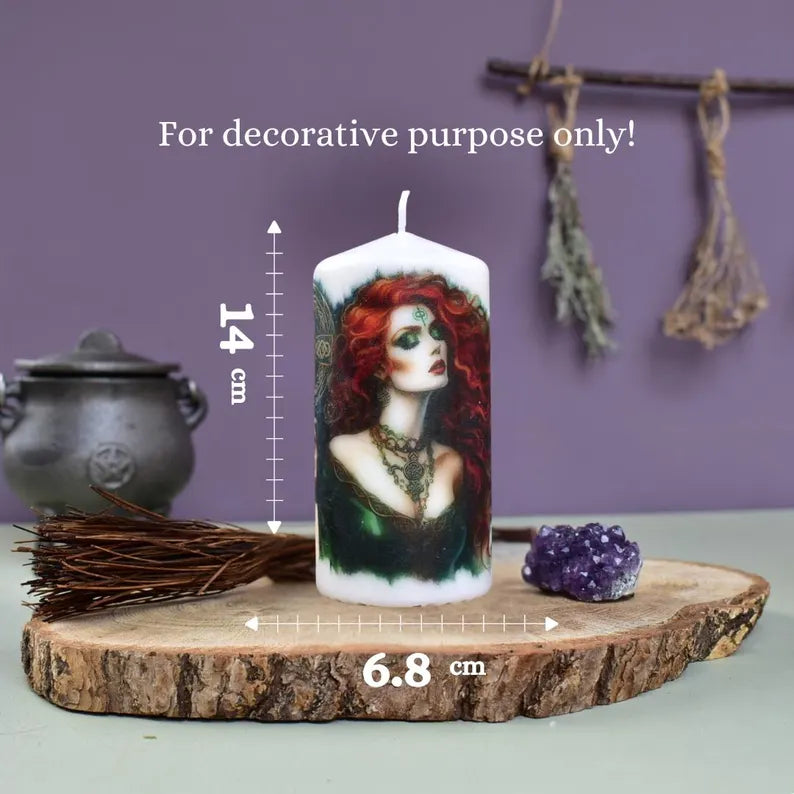 Goddess Brigid Decorative Candle