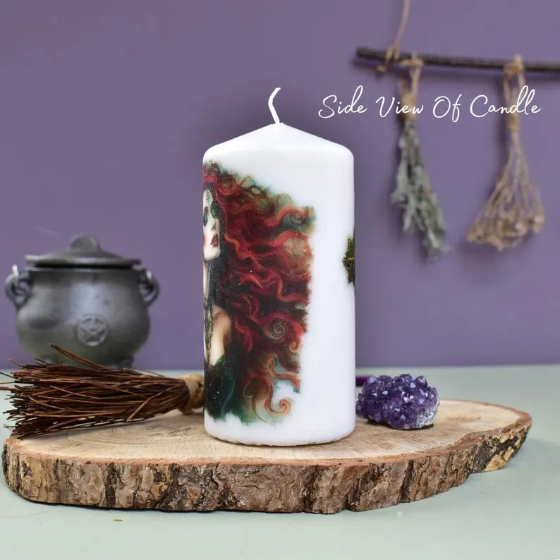 Goddess Brigid Decorative Candle