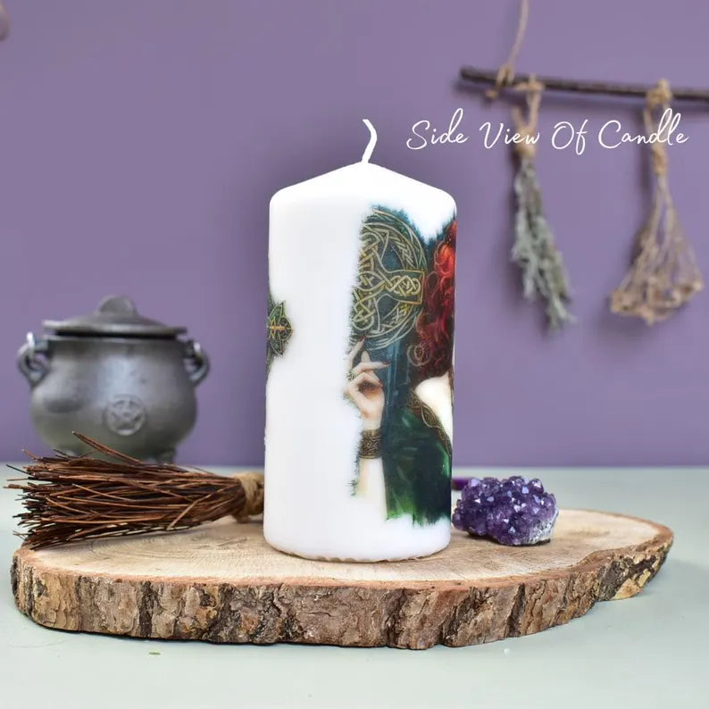 Goddess Brigid Decorative Candle