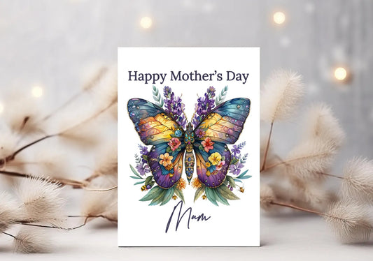 Elegant Butterfly Design Mother’s Day Card