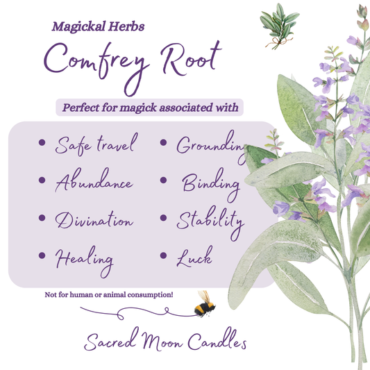 Comfrey Root perfect for witchcraft grounding and spiritual well-being supplies.