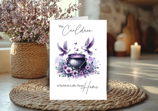 Cauldron Sympathy Card