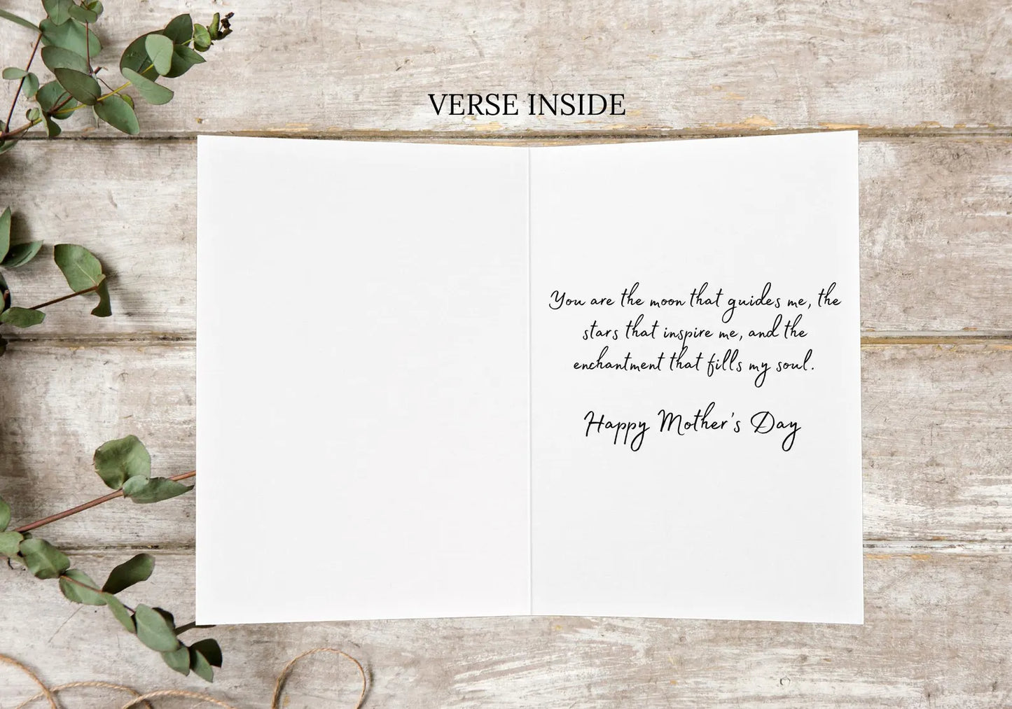 Elegant Moon and Owl Design Mother’s Day Card