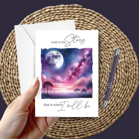 Moon and Stars Bereavement Card