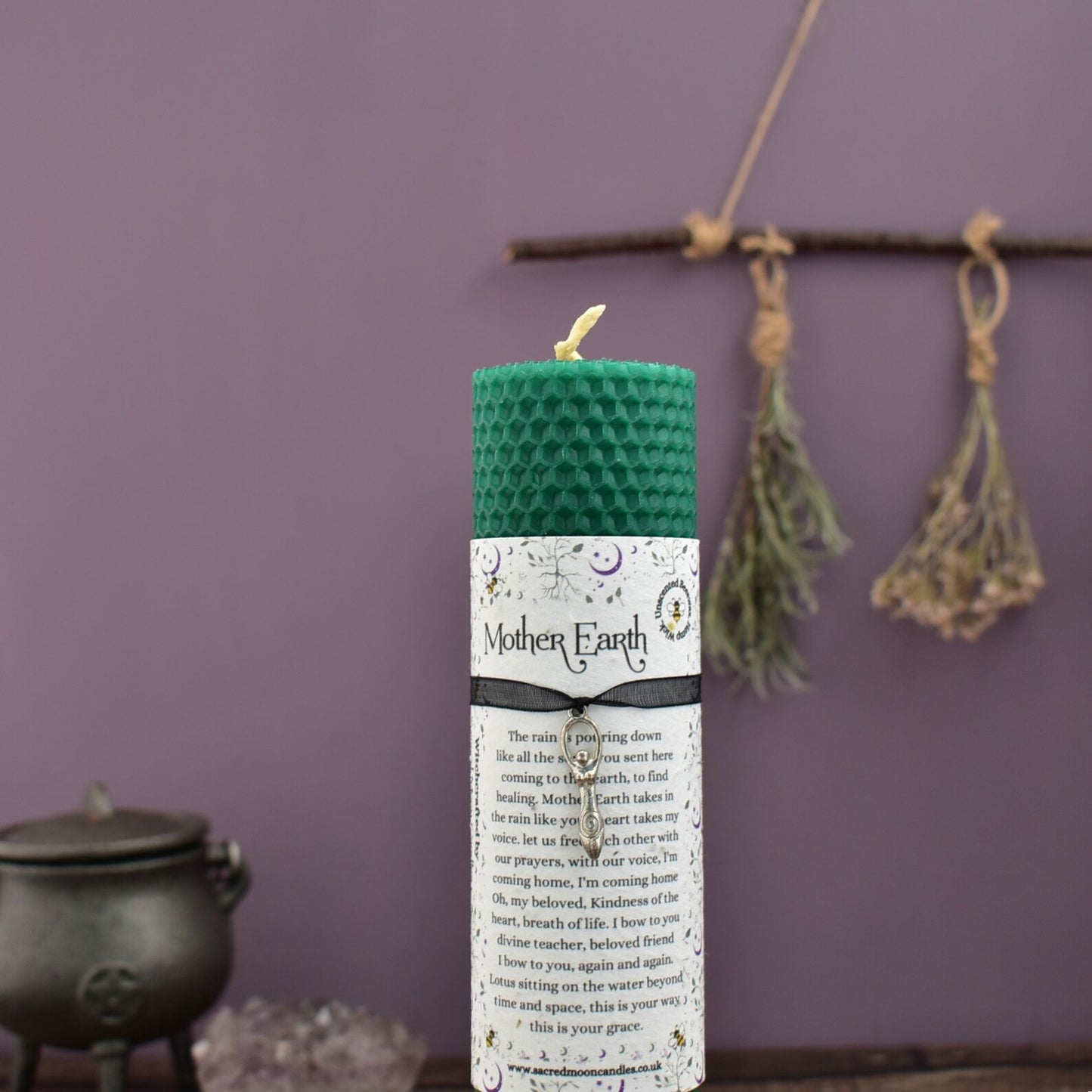 Mother Earth Beeswax Ritual Pillar Candle