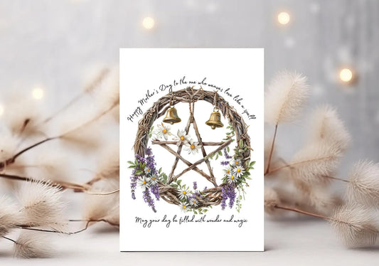 Pentagram Wreath Design Mother’s Day Card