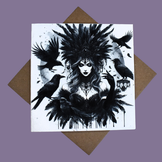 GODDESS MORRIGAN GREETINGS CARD