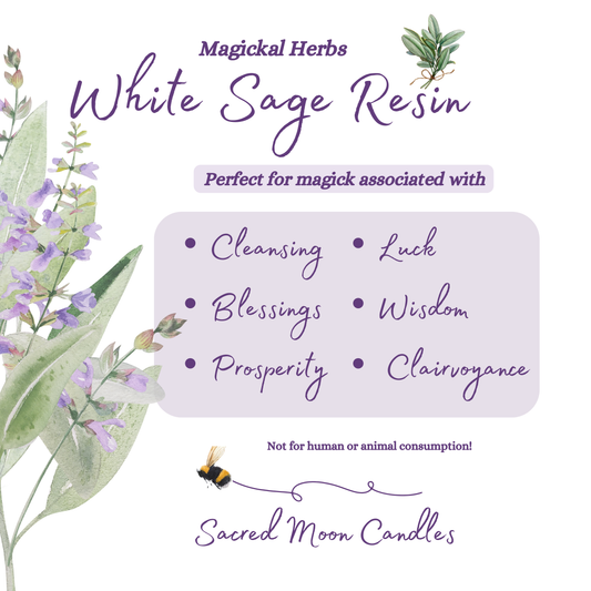 White Sage Resin perfect for witchcraft wisdom and spiritual well-bring