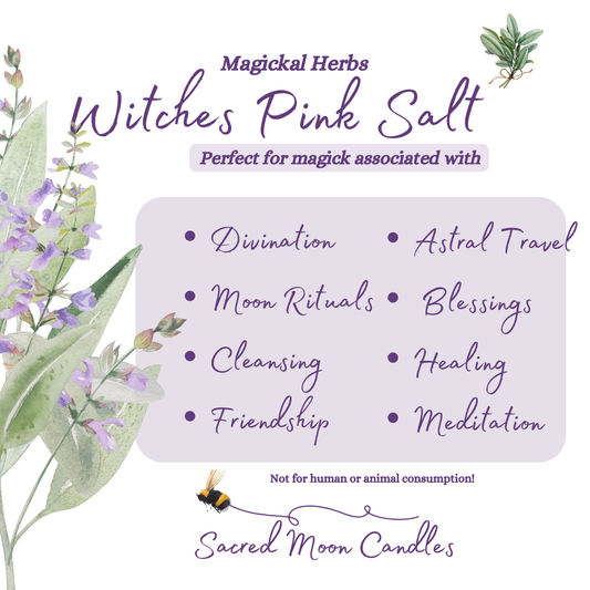 Witches Pink Salt perfect for witchcraft friendship rituals and spiritual well-being