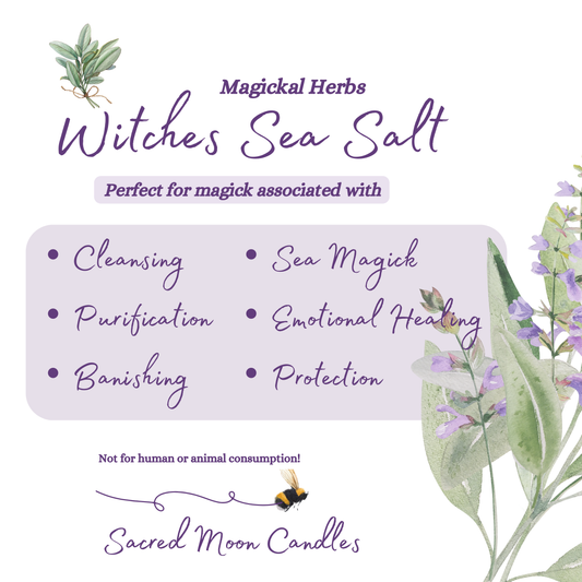 Witches Sea Salt perfect for witchcraft purification rituals and spiritual well-being