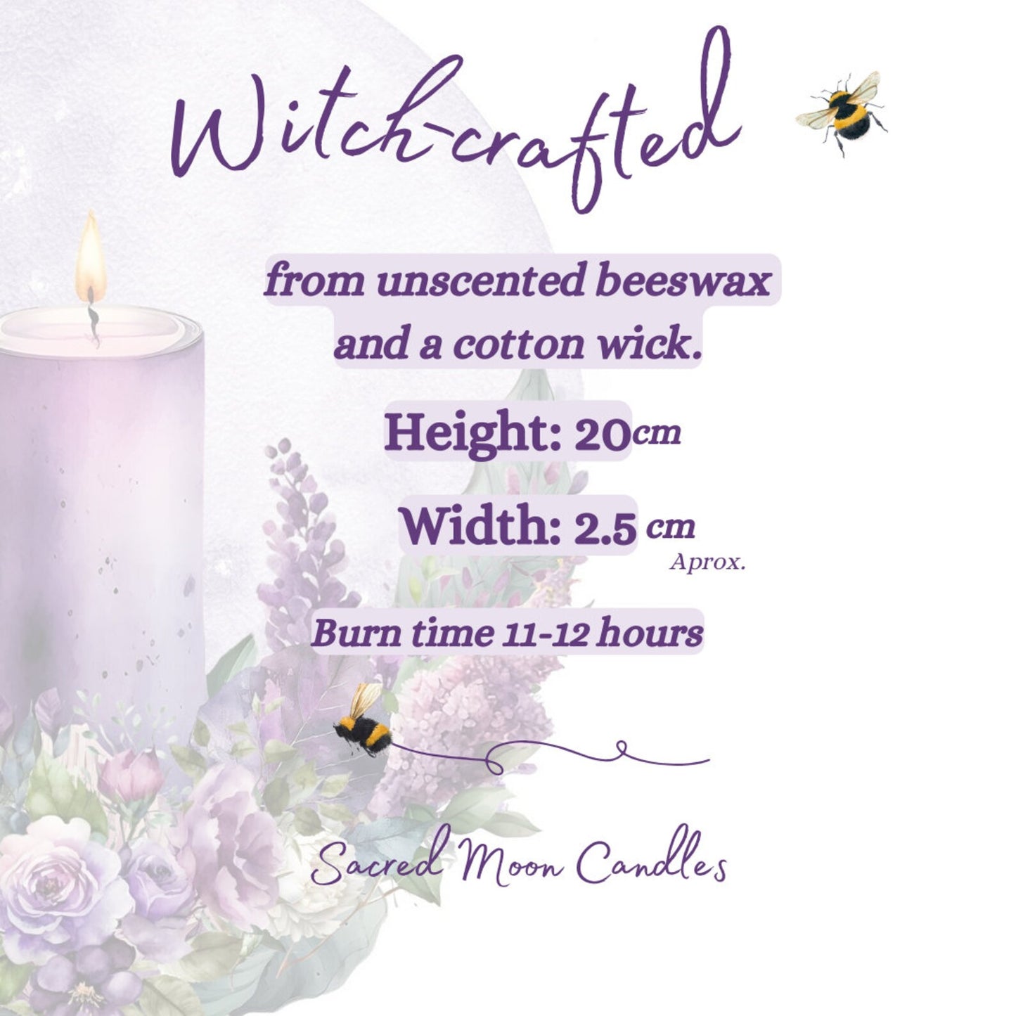 Witch Ritual Beeswax Candle