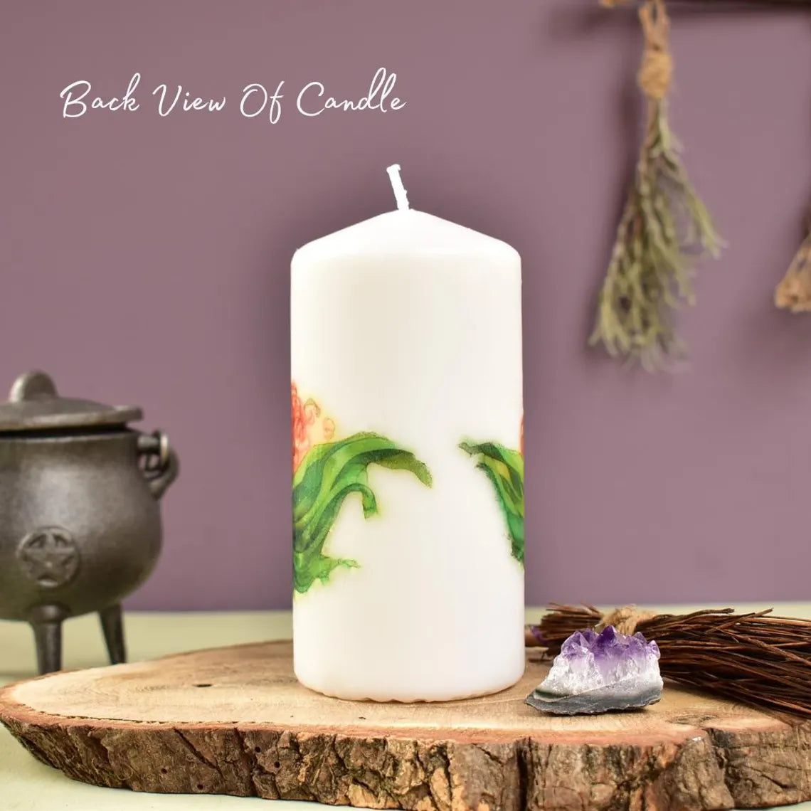 Goddess Brigid Decoupage Candle