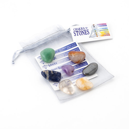 Chakra Tumblestone Set in Organza Bag