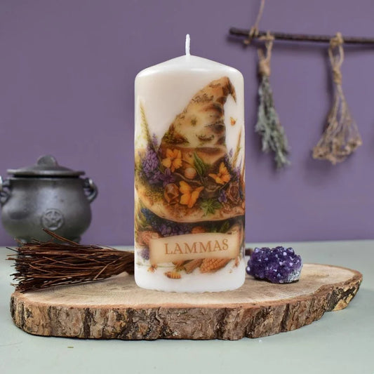 Lammas Decoupage Decorative Candle