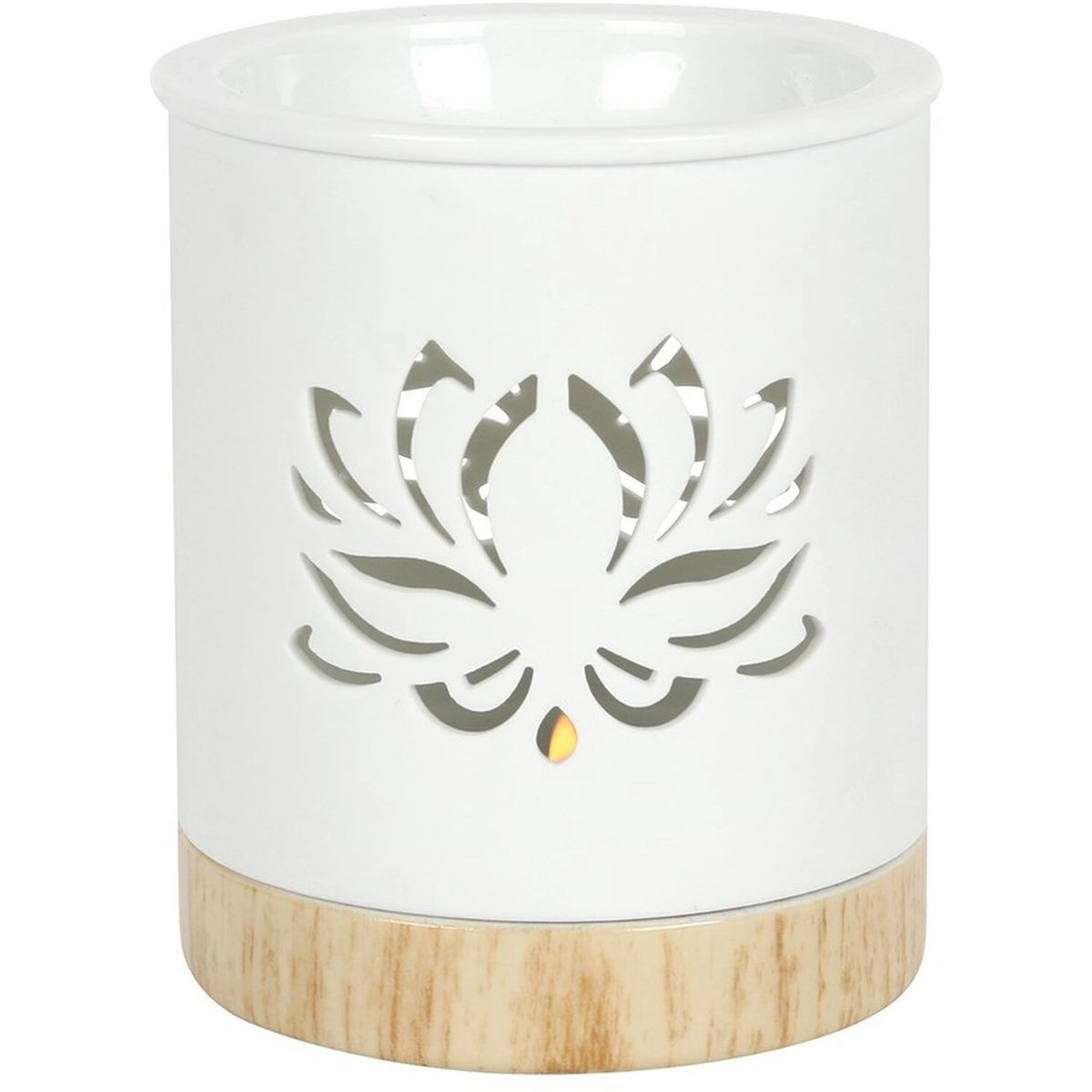 White Lotus Flower Cut Out Oil Burner Wax Melt