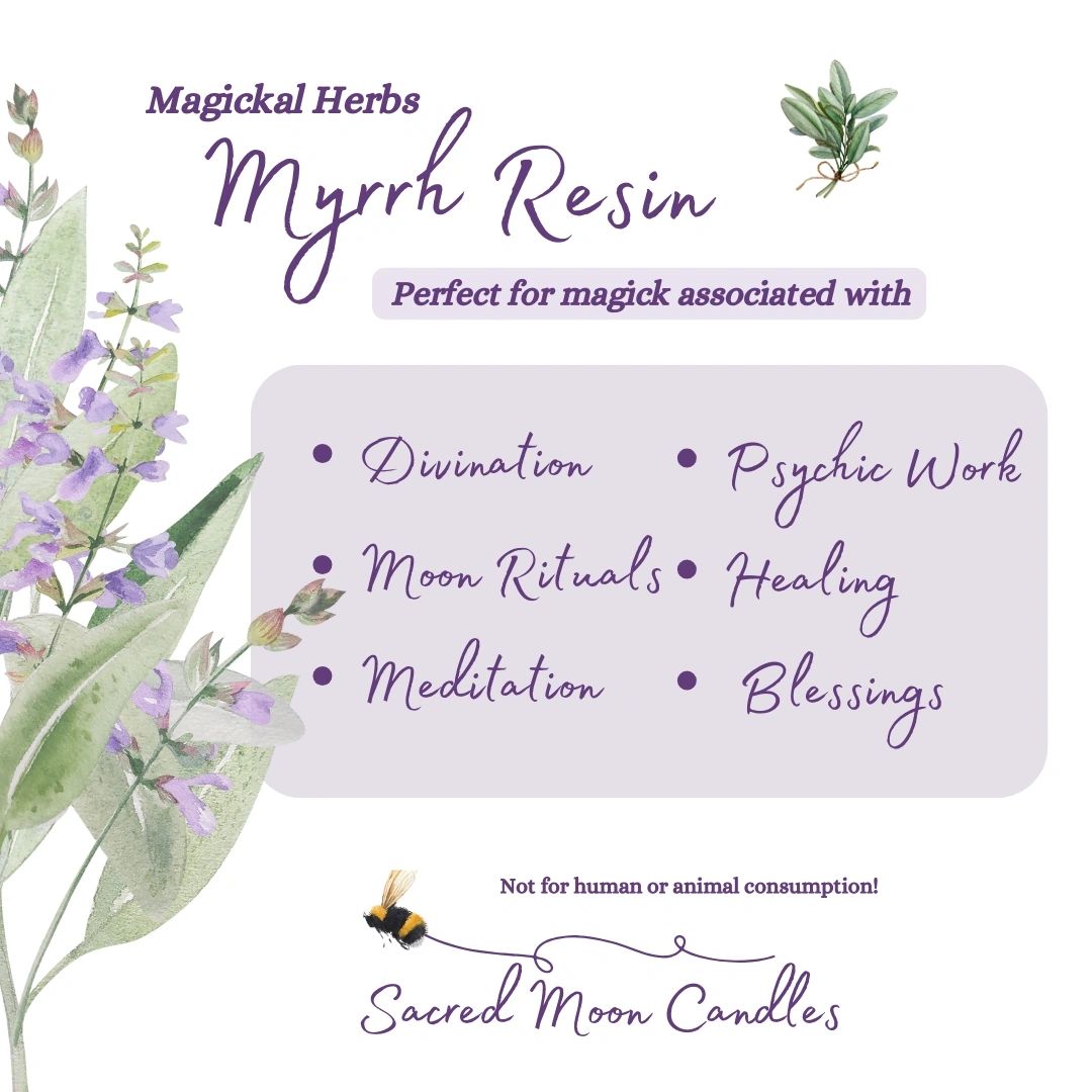 Myrrh Resin, perfect for witchcraft healing rituals and spiritual well-being supplies.
