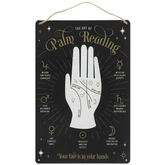 Palm Reading Metal Sign