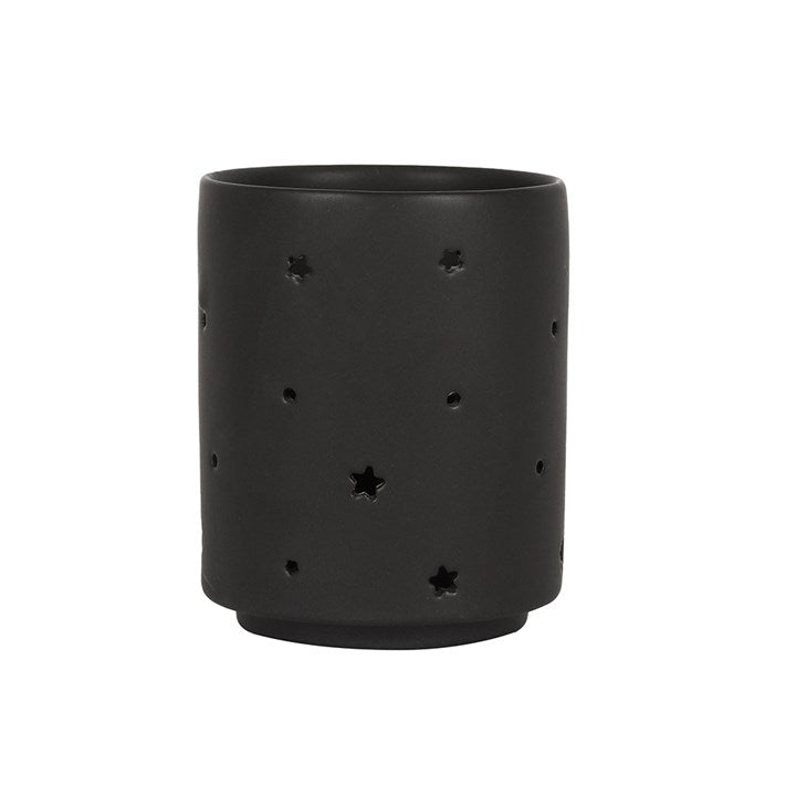 Small Black Triple Moon Cut Out Design Tealight Holder